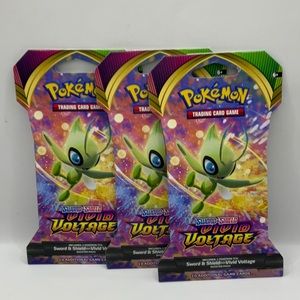 (3) Pokemon Sword And Shield Vivid Voltage TCG Booster Pack New Factory Sealed